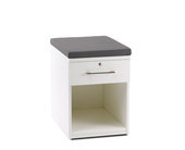 Rollcontainer mit Ordnerfach und Sitzkissen Rollcontainer mit Ordnerfach und Sitzkissen